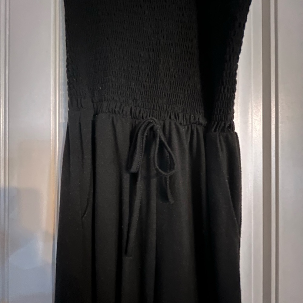 Black tube top pant romper